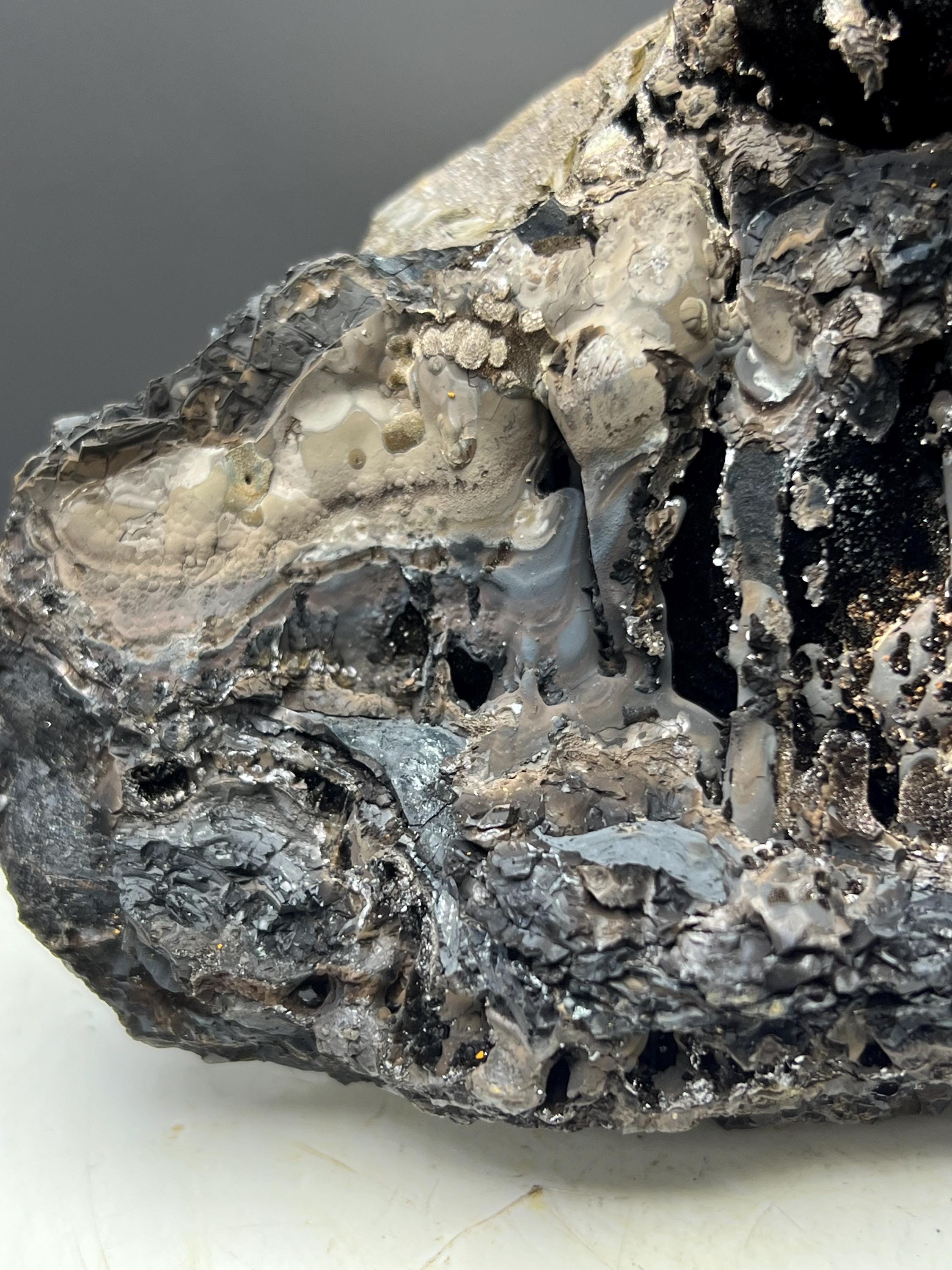 Very Showy! Specularite With Stalactite Goethite Specimen - Crystal Gemstone AE 