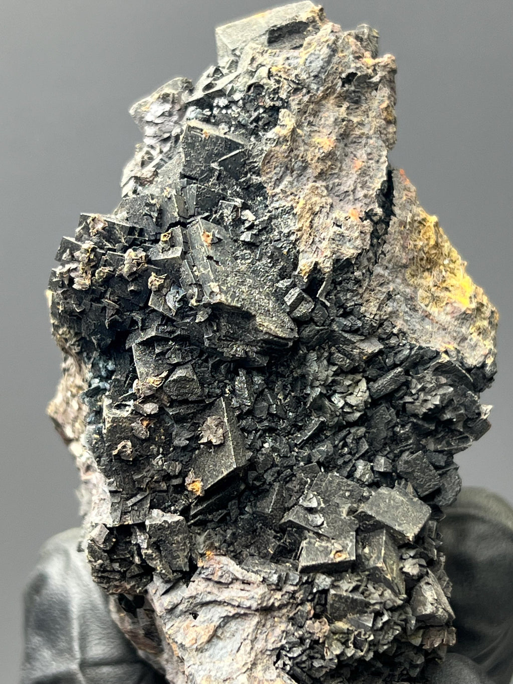Museum Grade Very Showy Black Iron Siderite Specimen - Crystal Gemstone AE 