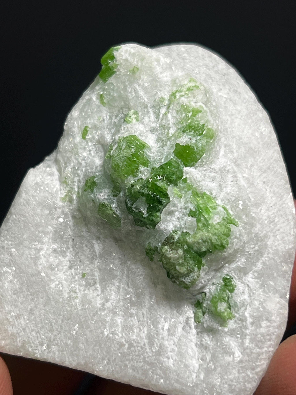 Pargasite On Marble Specimen, 60gram - Crystal Gemstone AE 
