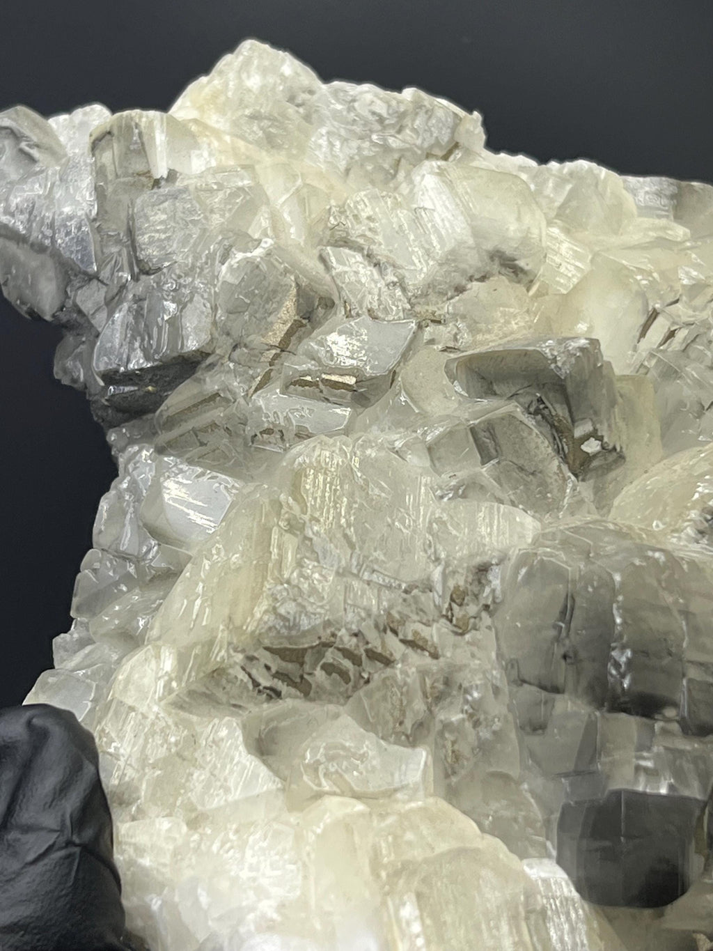 Pyrite With Cubic Gray & White Crystal Calcite - Crystal Gemstone AE 