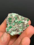 Beryl Var. Emerald With Pyrite And Quartz - Brazil - Crystal Gemstone AE 
