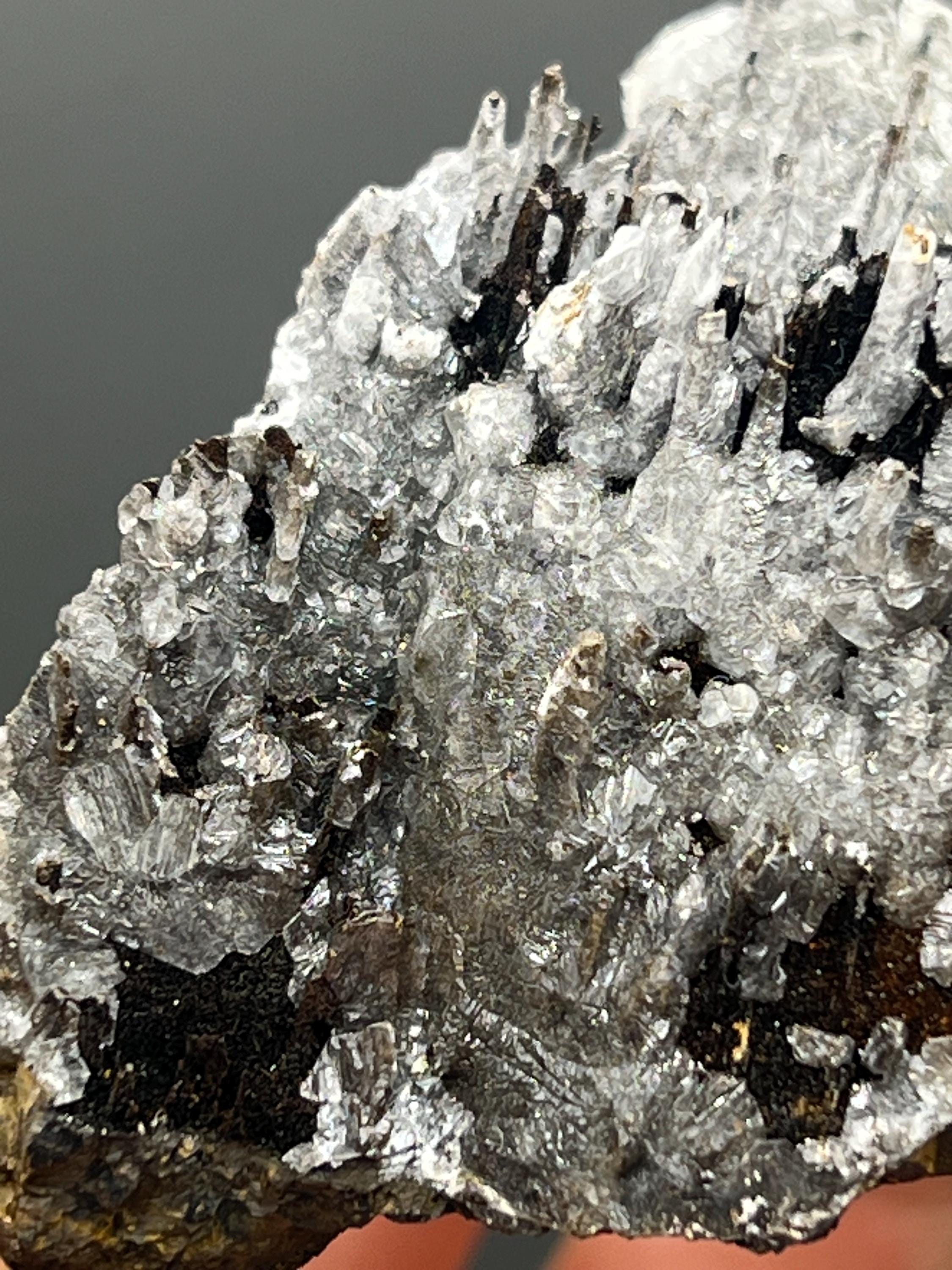 Crystal Calcite On Stalactite Hematite - Crystal Gemstone AE 