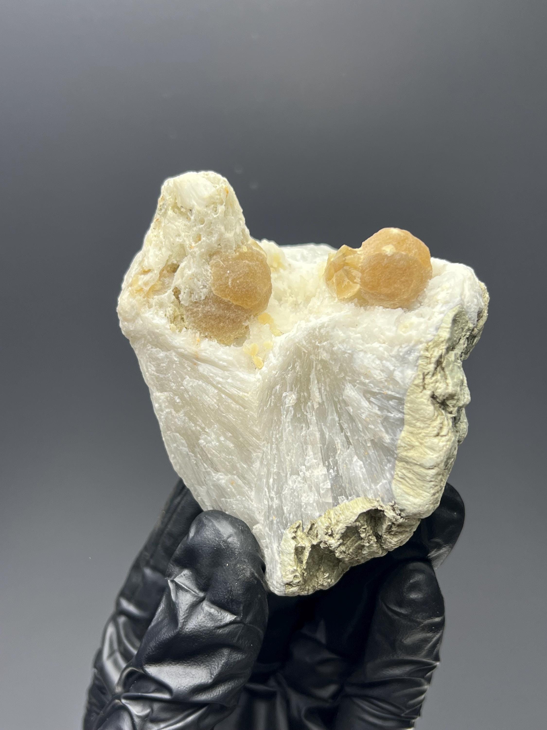 Barite On Colemanite Specimen - Crystal Gemstone AE 
