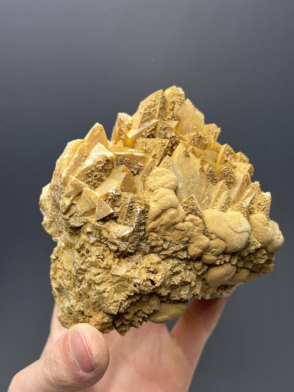 Orange Crystal Calcite Specimen - Crystal Gemstone AE 