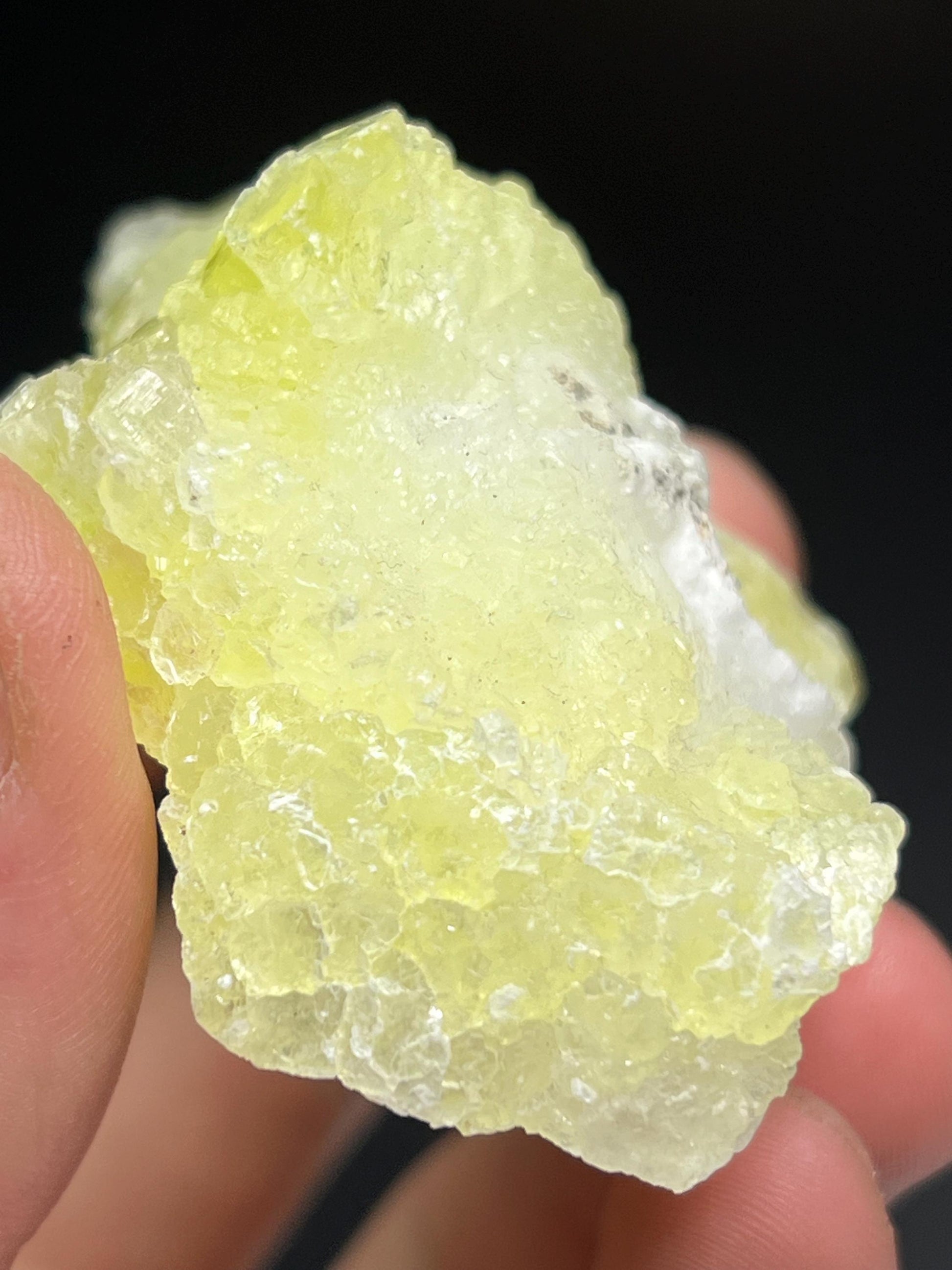 Yellow Brucite Specimen - Crystal Gemstone AE 