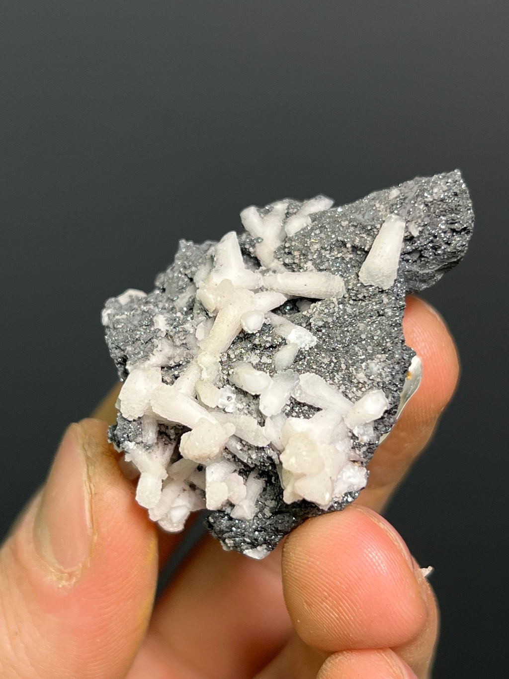 Kutnohorite On Hematite, 50gram - Crystal Gemstone AE 