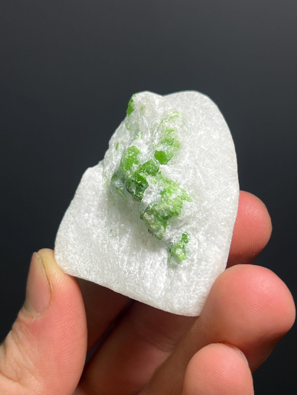 Pargasite On Marble Specimen, 60gram - Crystal Gemstone AE 