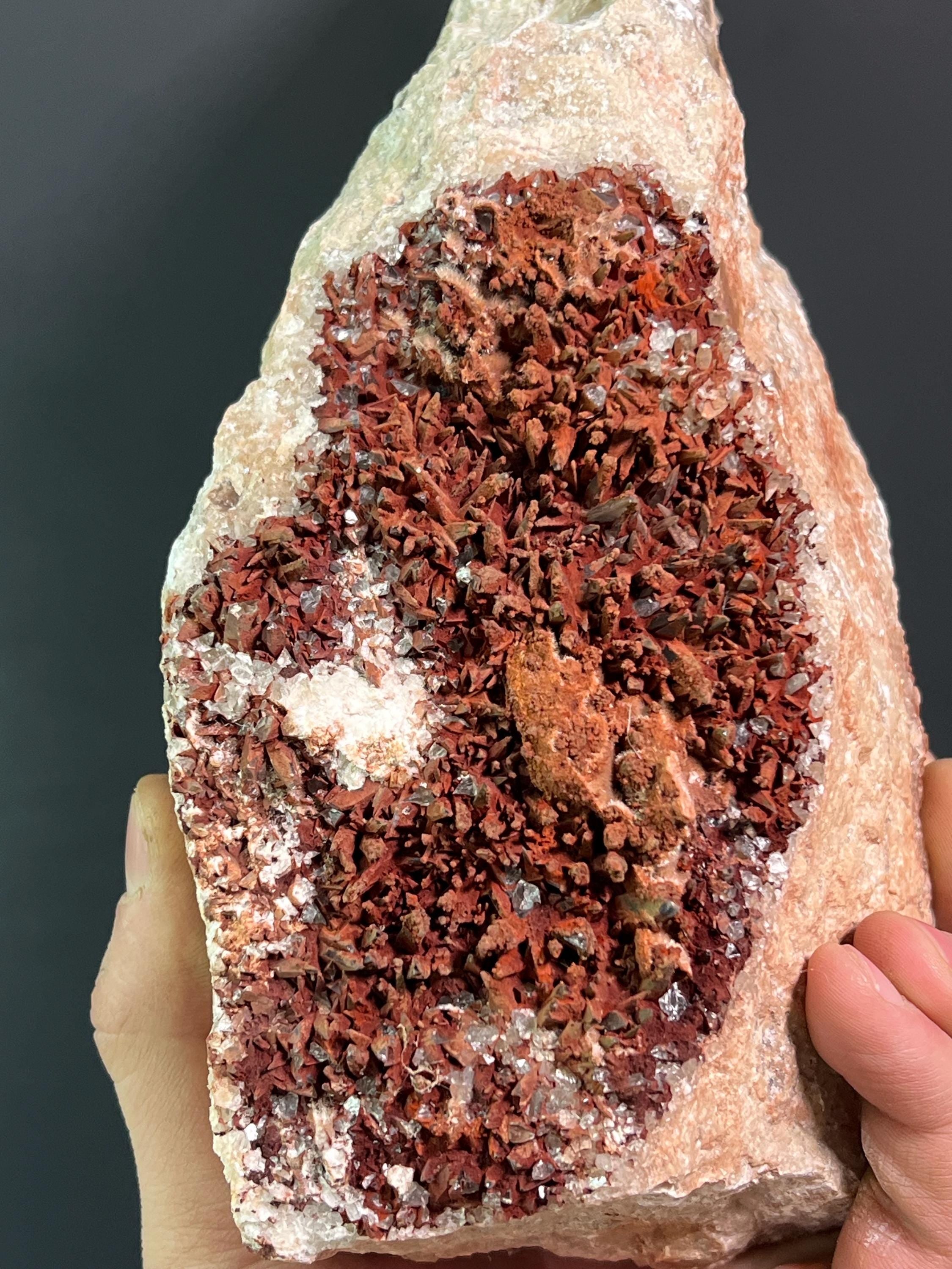 Two Sided Special Red Crystal Calcite - Crystal Gemstone AE 