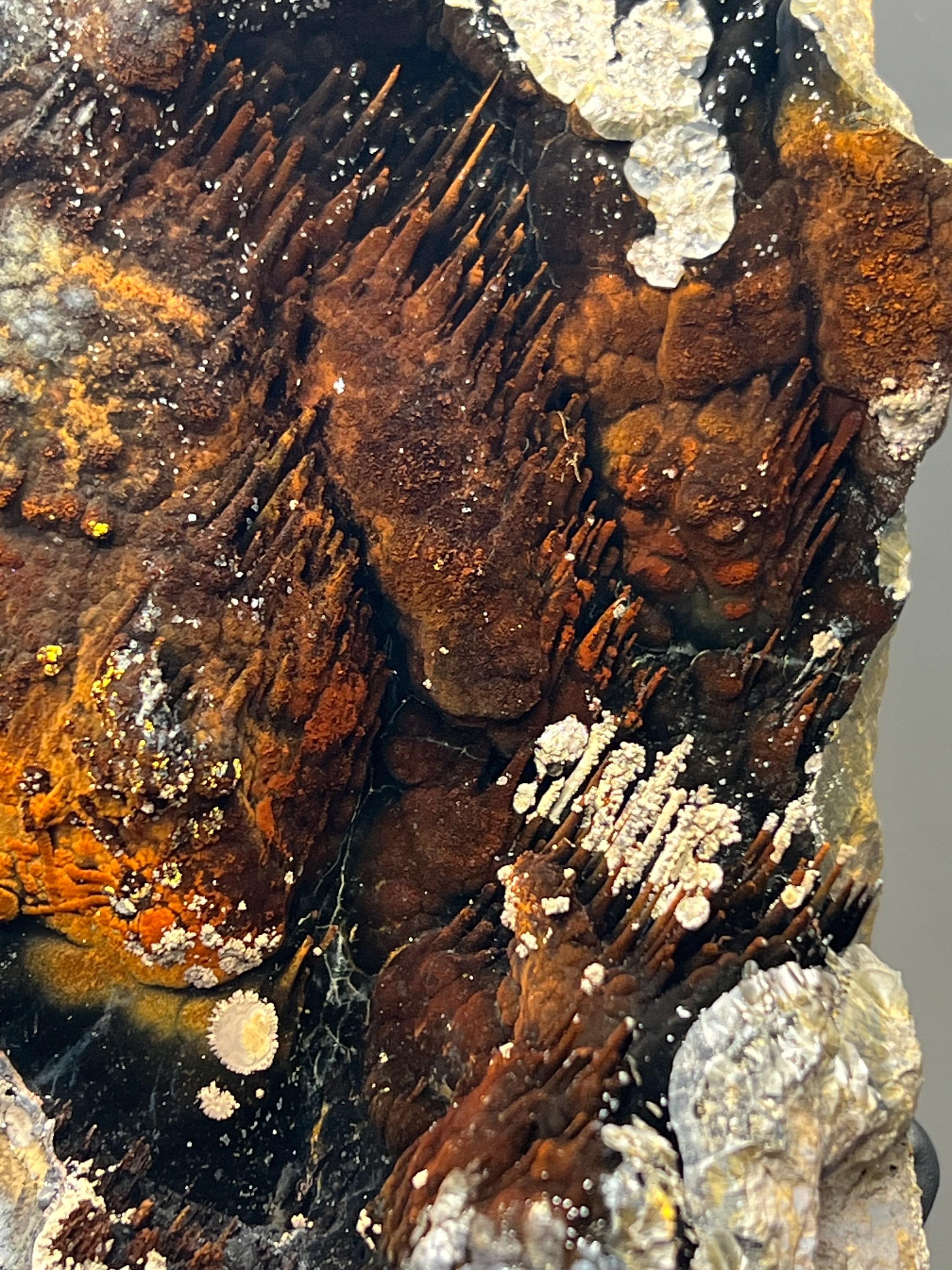 Museum Grade Showy Limonite And Specularite On Stalactite Goethite, For Special Collection Piece - Crystal Gemstone AE 