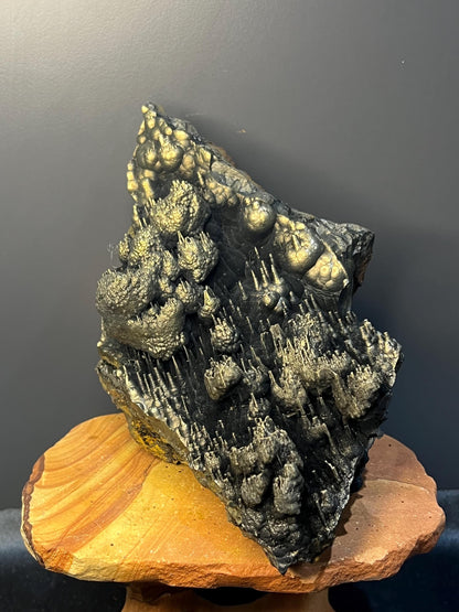 Museum Grade! Very Special Golden Color Stalactite Goethite Specimen - Crystal Gemstone AE 