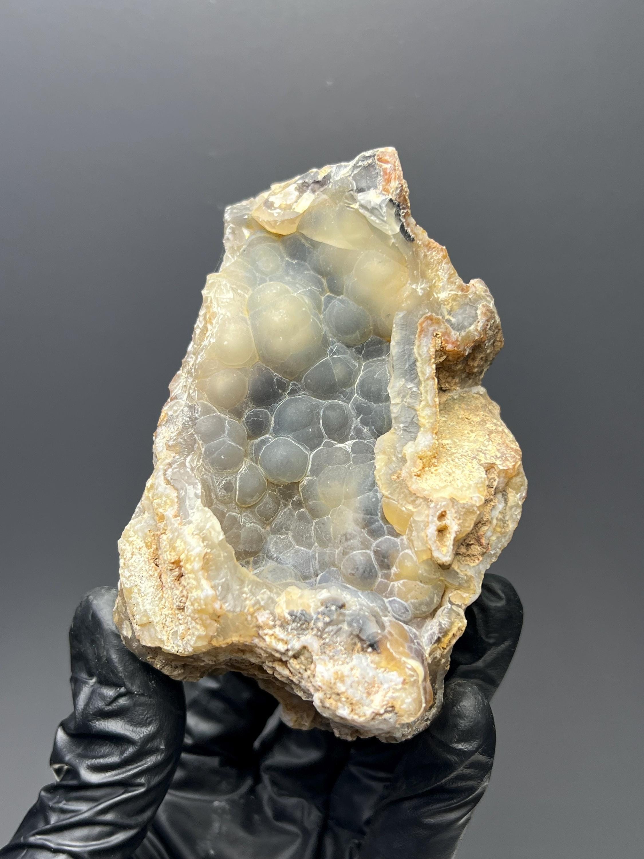 Botryoidal Blue Chalcedony Specimen - Crystal Gemstone AE 