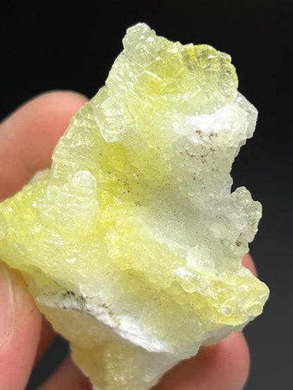 Yellow Brucite Specimen - Crystal Gemstone AE 