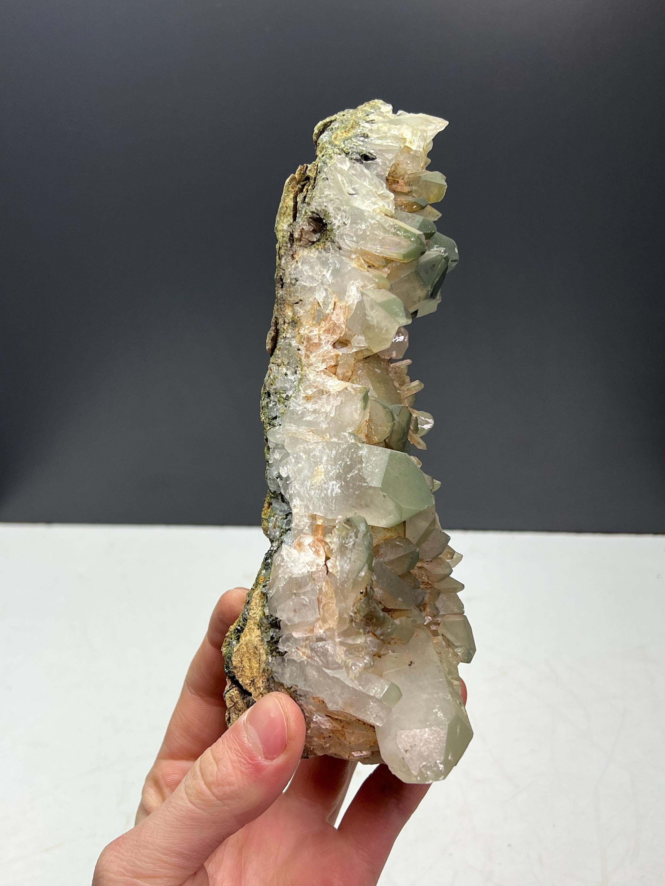 Chlorite Quartz Specimen - Crystal Gemstone AE 