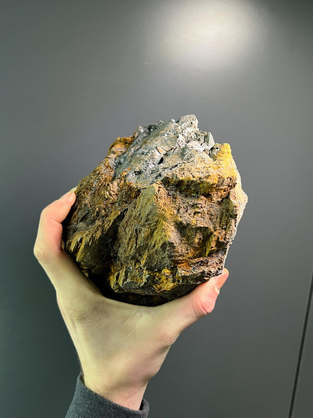 Museum Grade Large Size Limonite And Specularite On Stalactite Goethite - Crystal Gemstone AE 