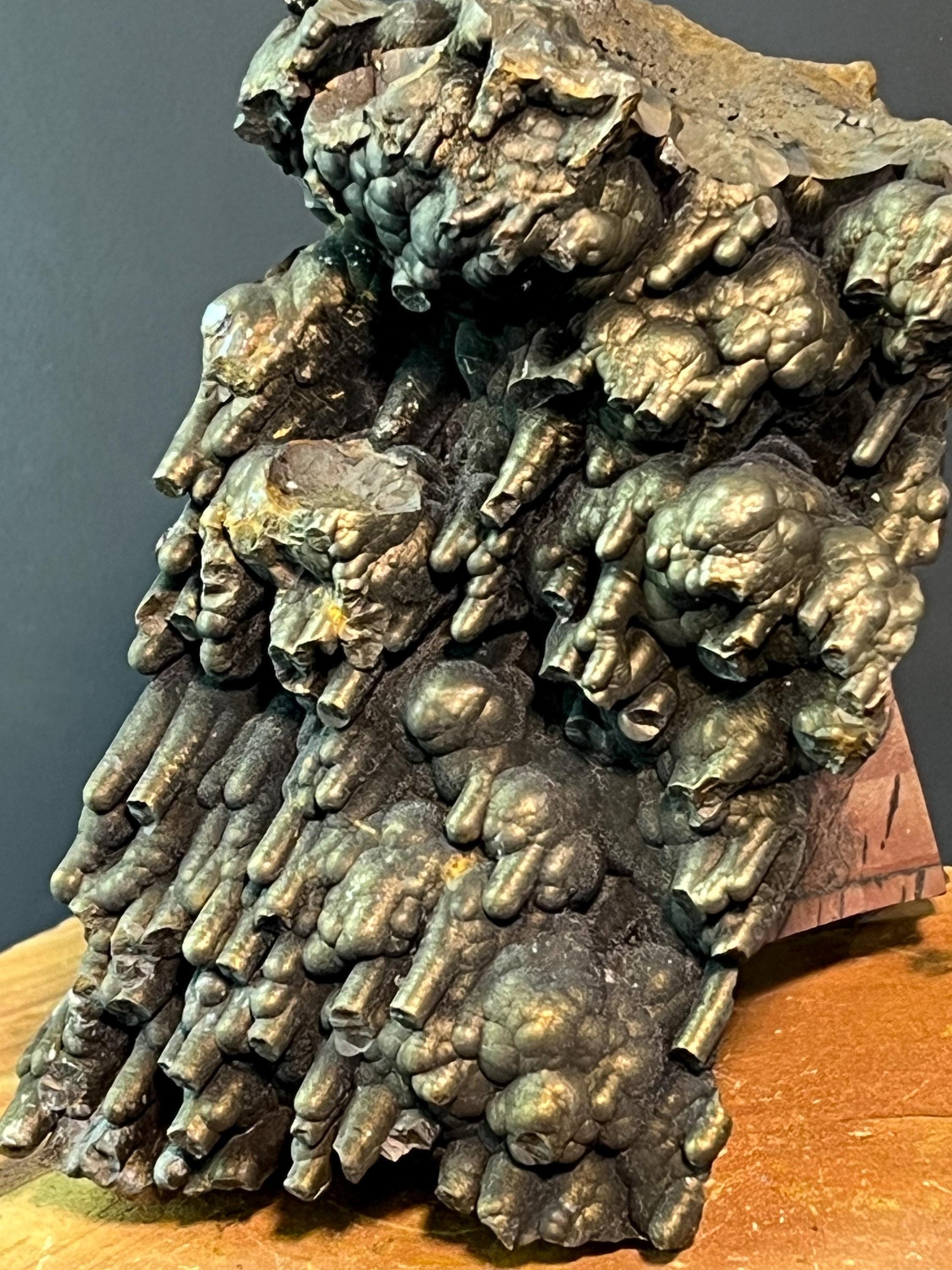 "Museum Grade" Golden Color Botryoidal And Stalactite Formation Goethite - Crystal Gemstone AE 