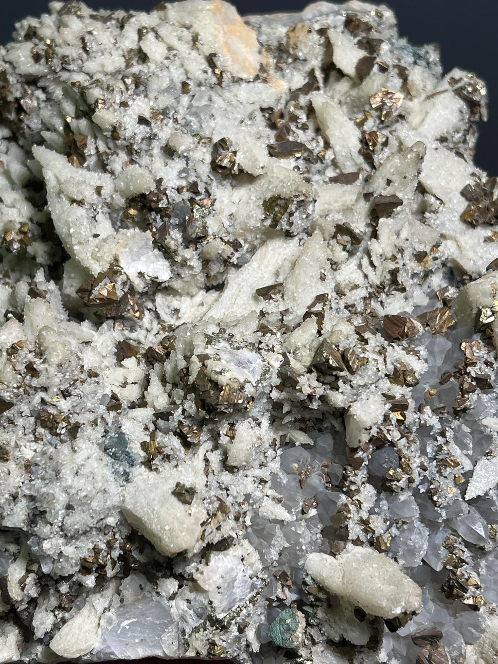Pyrite On Calcite On Quartz, 5,3kg - Crystal Gemstone AE 