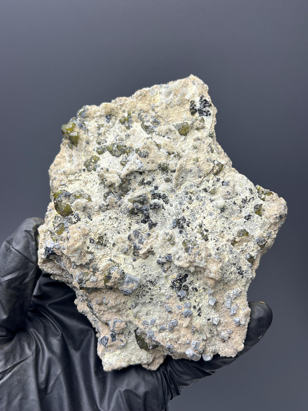 Brownish Color Garnet On Matrix Specimen - Crystal Gemstone AE 
