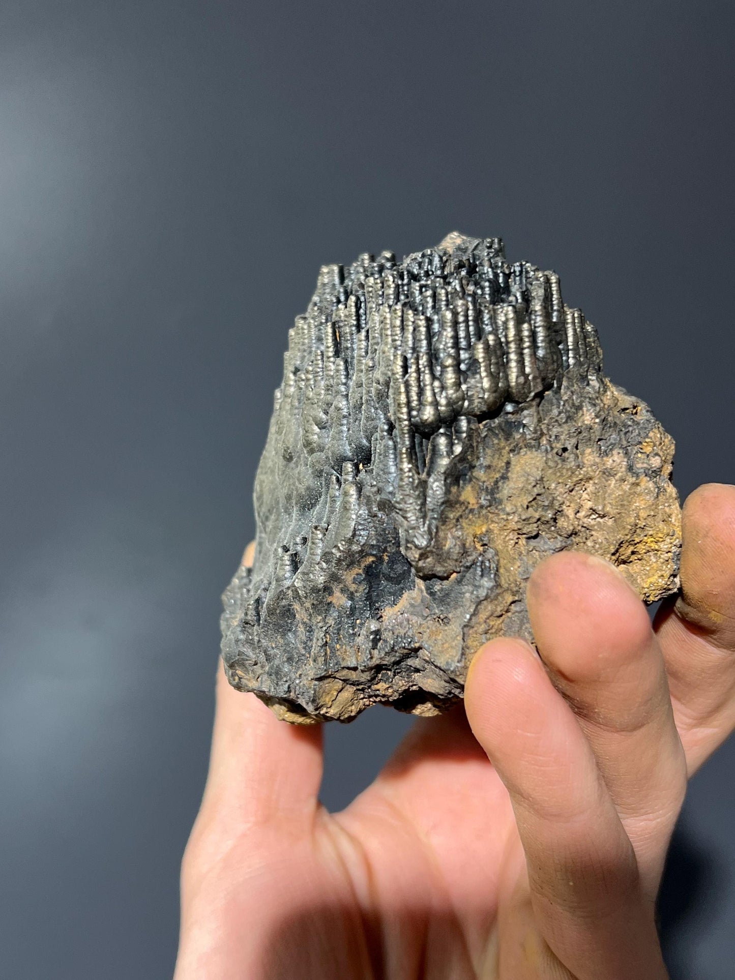 Museum Quality Golden Color Stalactite Goethite - Crystal Gemstone AE 