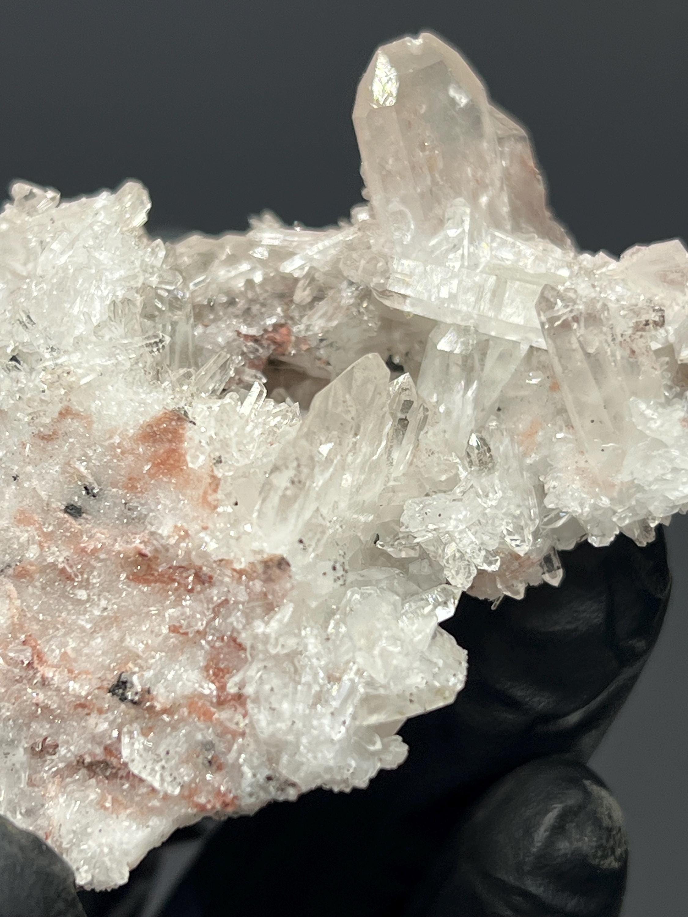 Pink Lemurian Quartz Cluster - Crystal Gemstone AE 