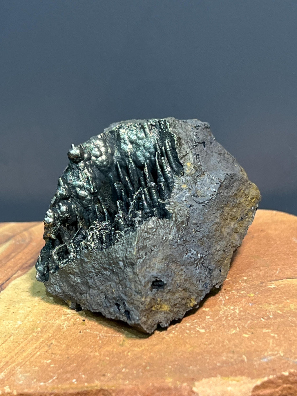 Showy Golden Color Stalactite Goethite Specimen - Crystal Gemstone AE 