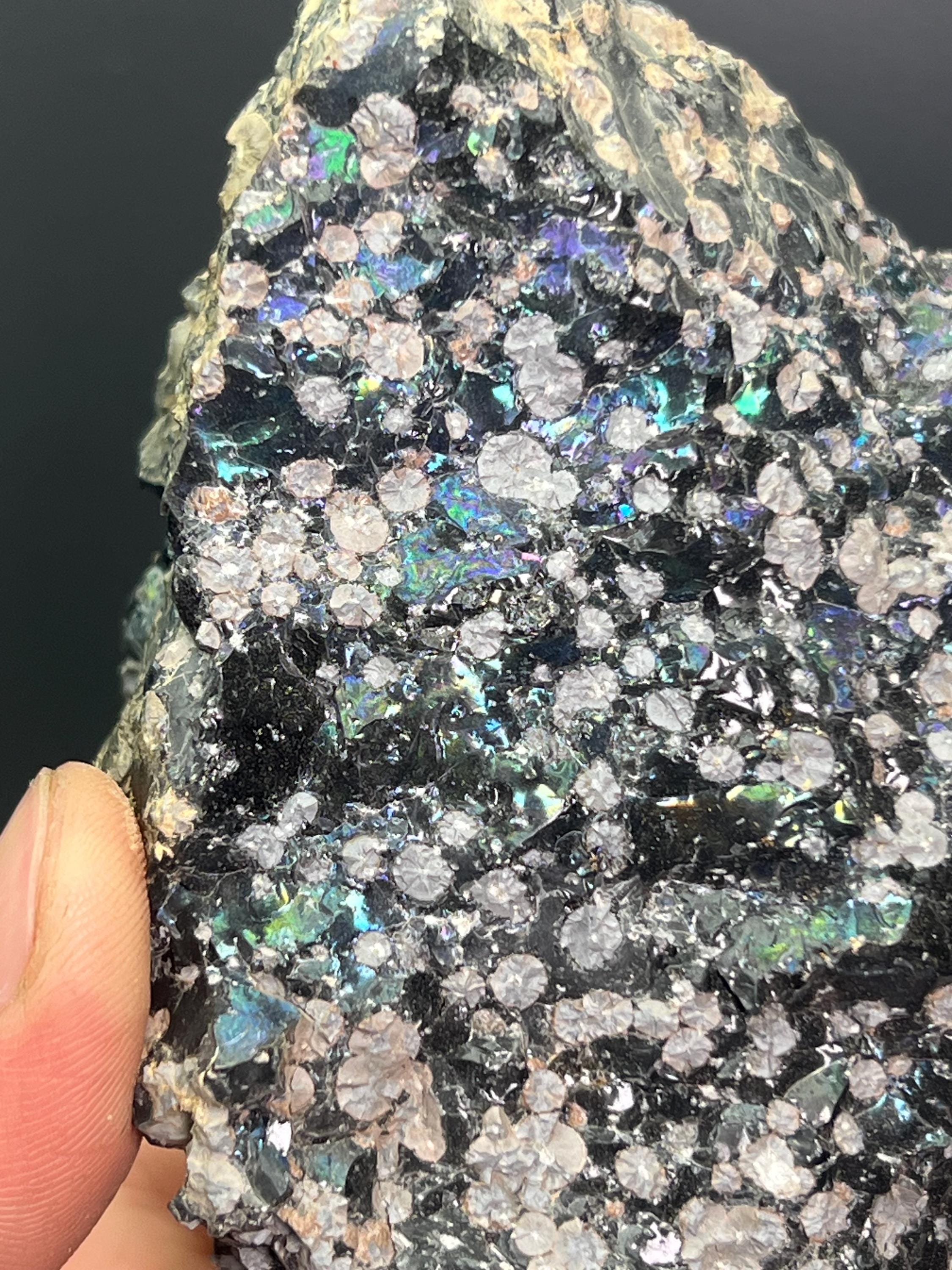 Double Sided Colored Alloy Snowflake Obsidian - Crystal Gemstone AE 