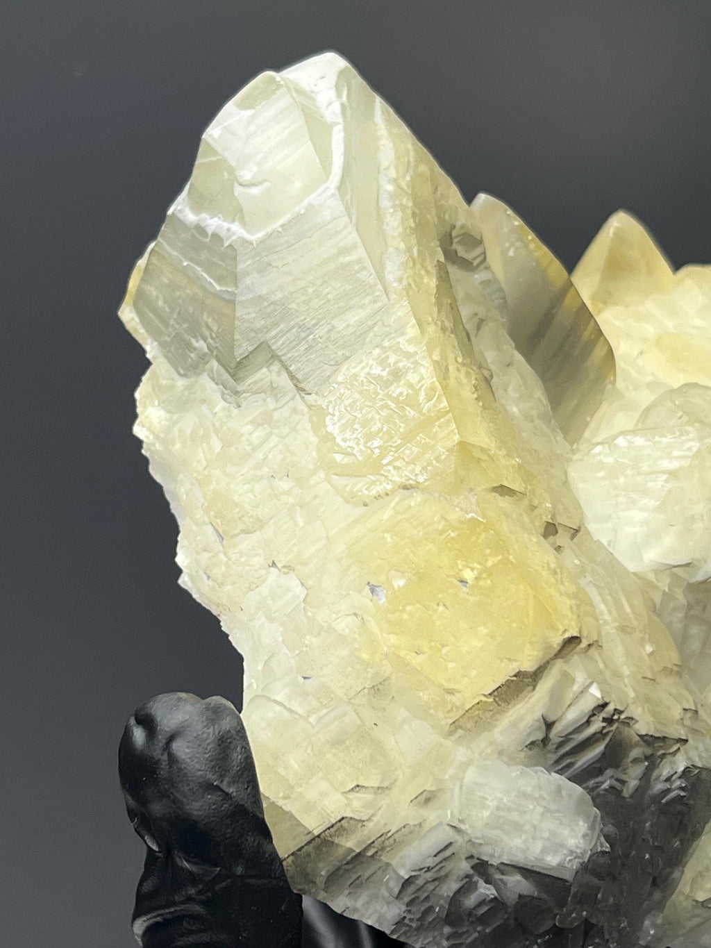 Natural Gray And Yellow Crystal Calcite Specimen - Crystal Gemstone AE 
