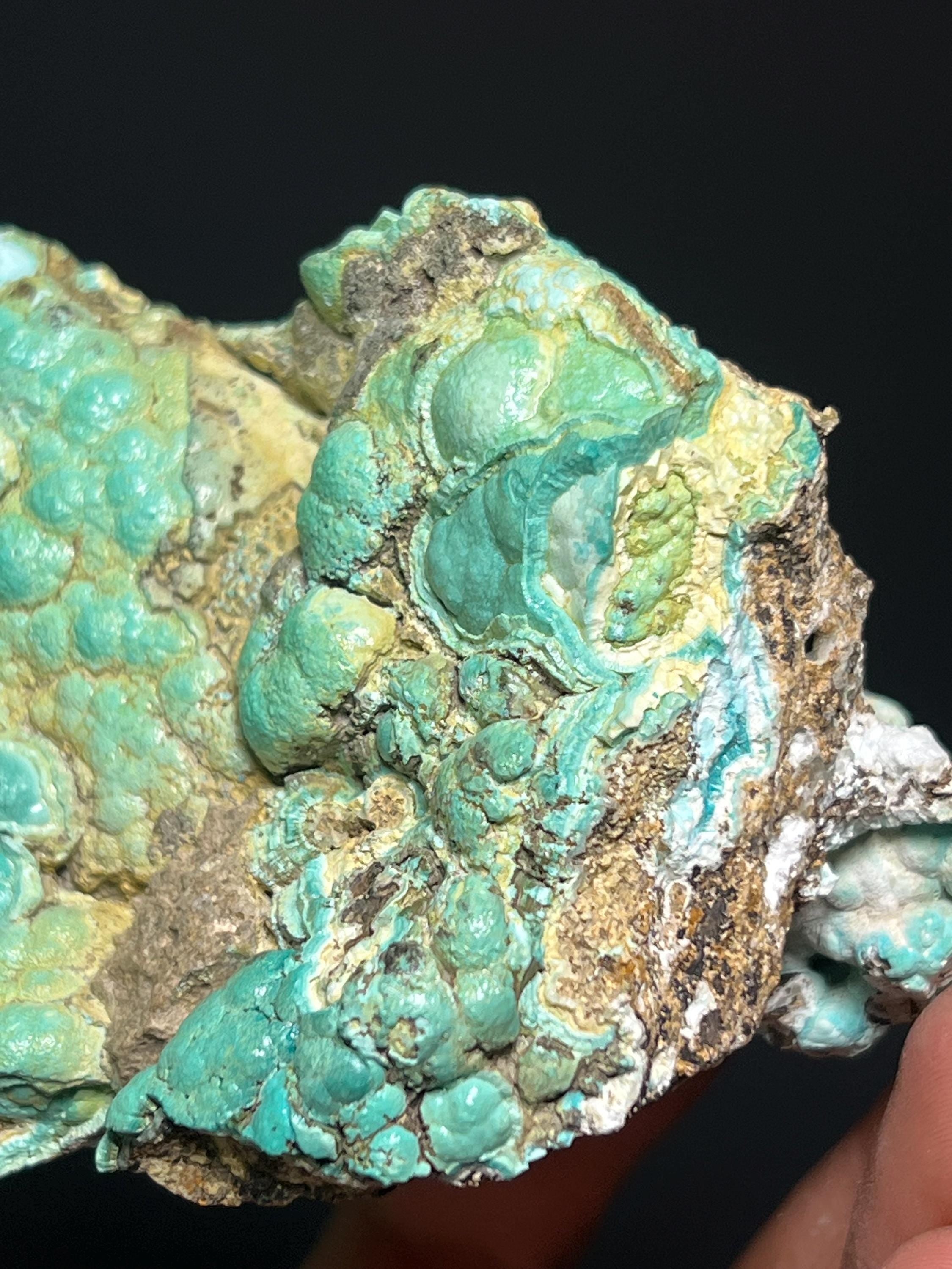 Teal Rosasite Specimen, Botryoidal Mineral, Mexico (290gram) - Crystal Gemstone AE 