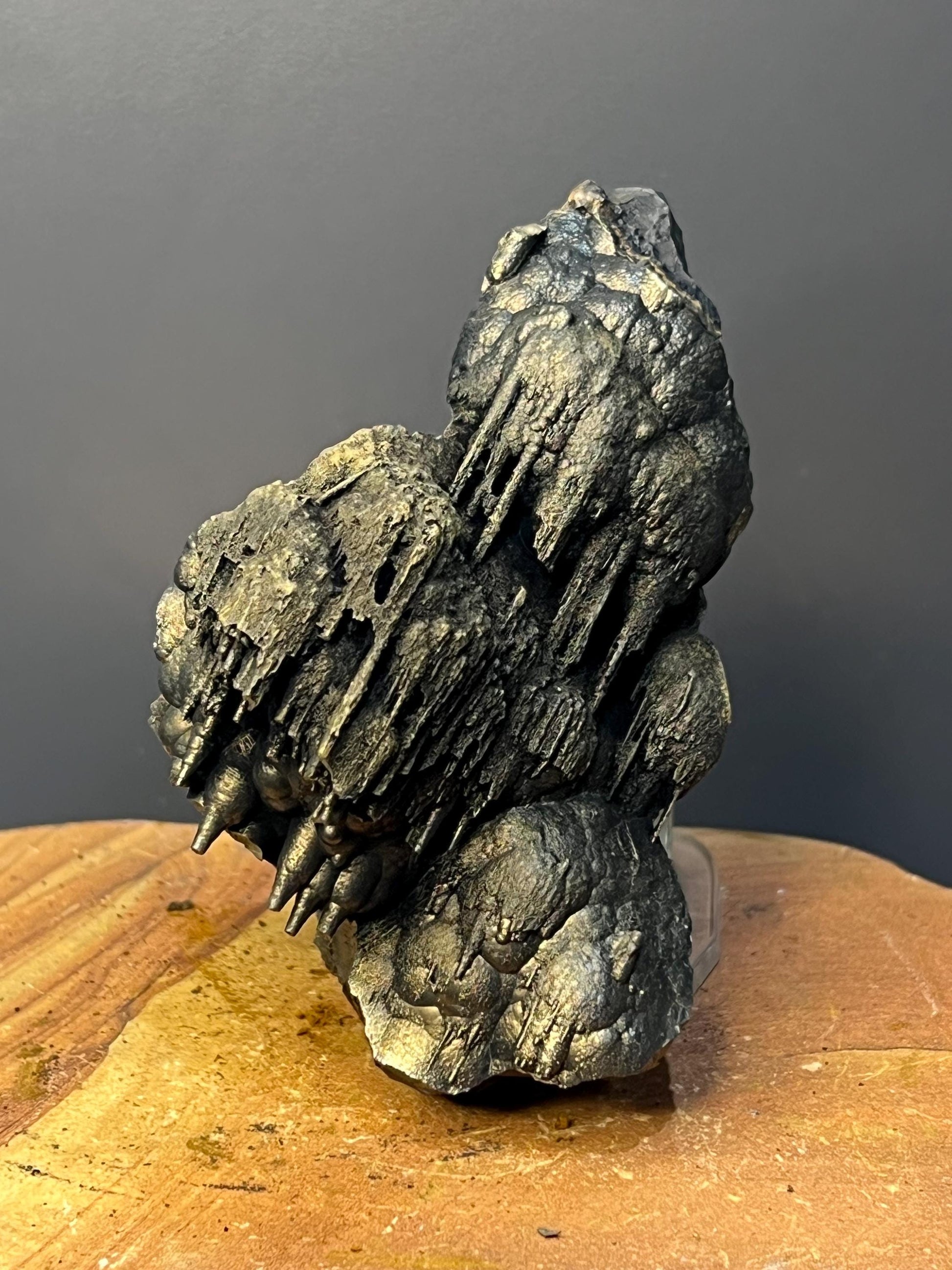 Museum Grade, Very Special Golden Color Stalactite Goethite Specimen - Crystal Gemstone AE 