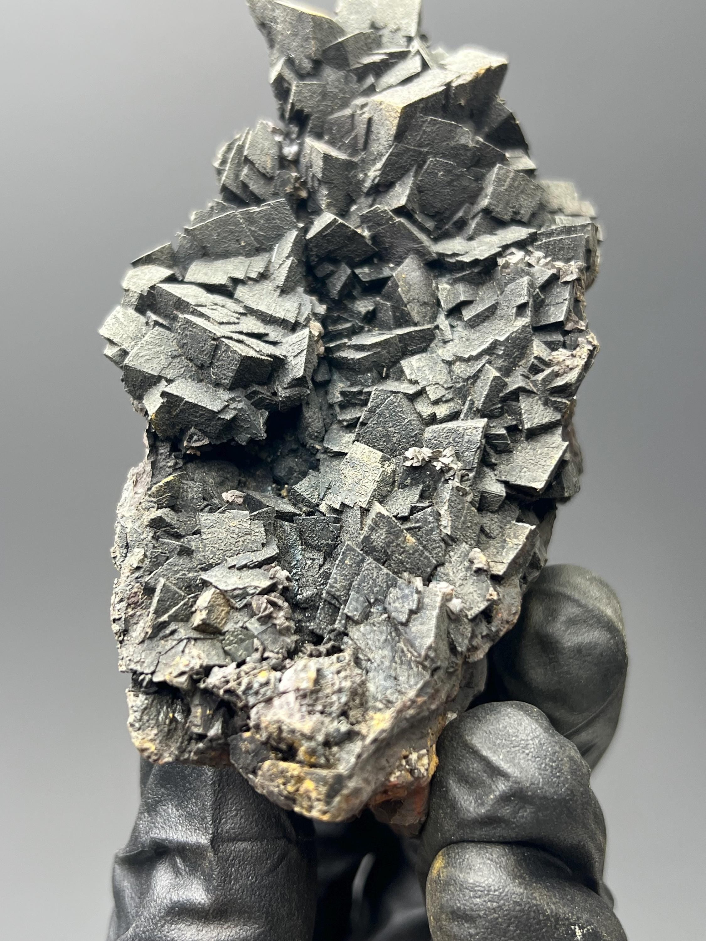 Museum Grade Very Showy Black Iron Siderite Specimen - Crystal Gemstone AE 