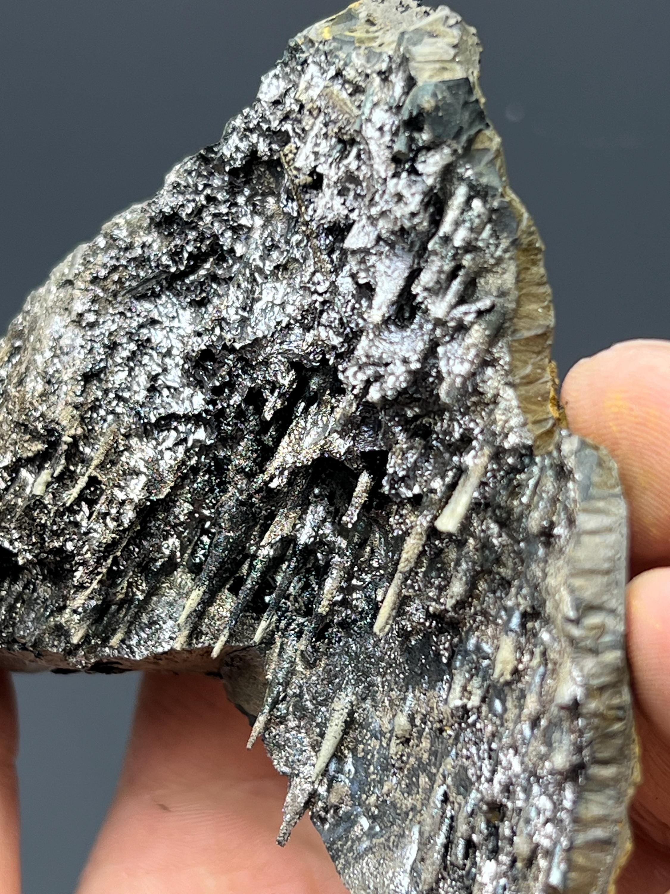 Specularite With Stalactite Goethite - Crystal Gemstone AE 