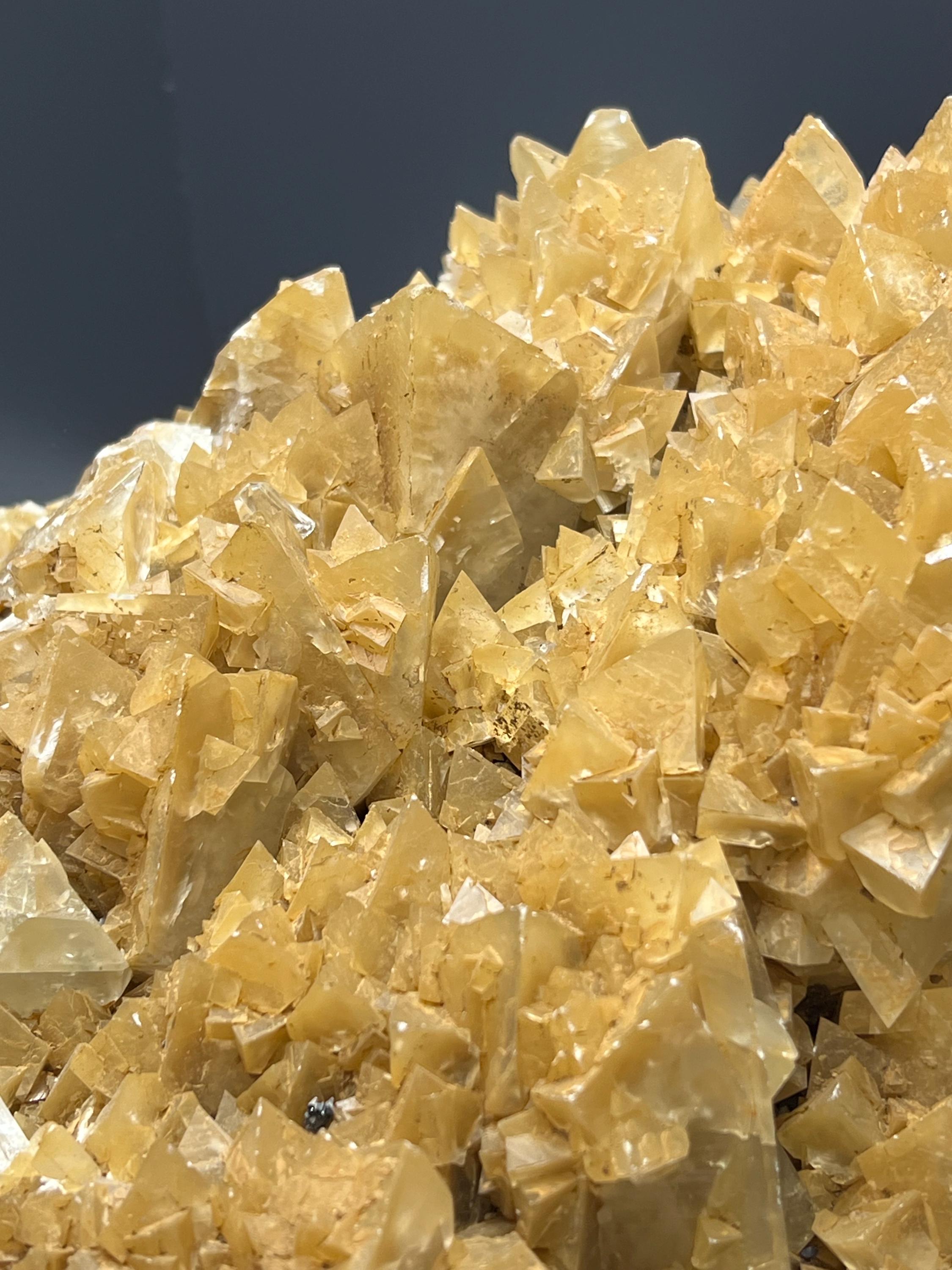 Large Size Special Orange Crystal Calcite Specimen - Crystal Gemstone AE 