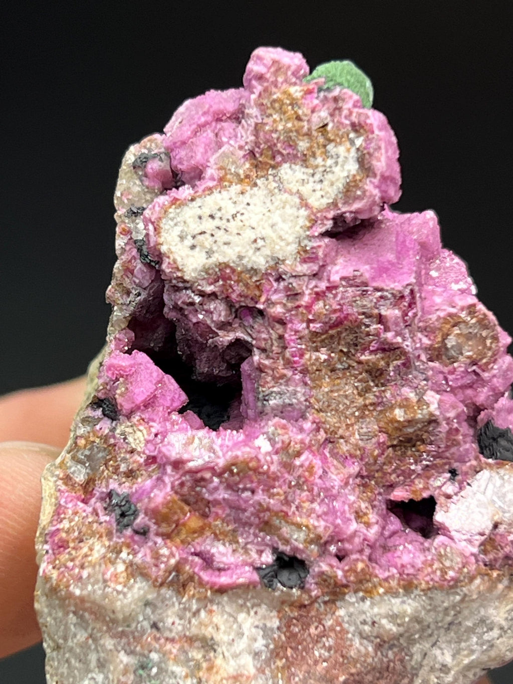 Kolwezite / Malachite On Cobalton Calcite On Quartz - Crystal Gemstone AE 