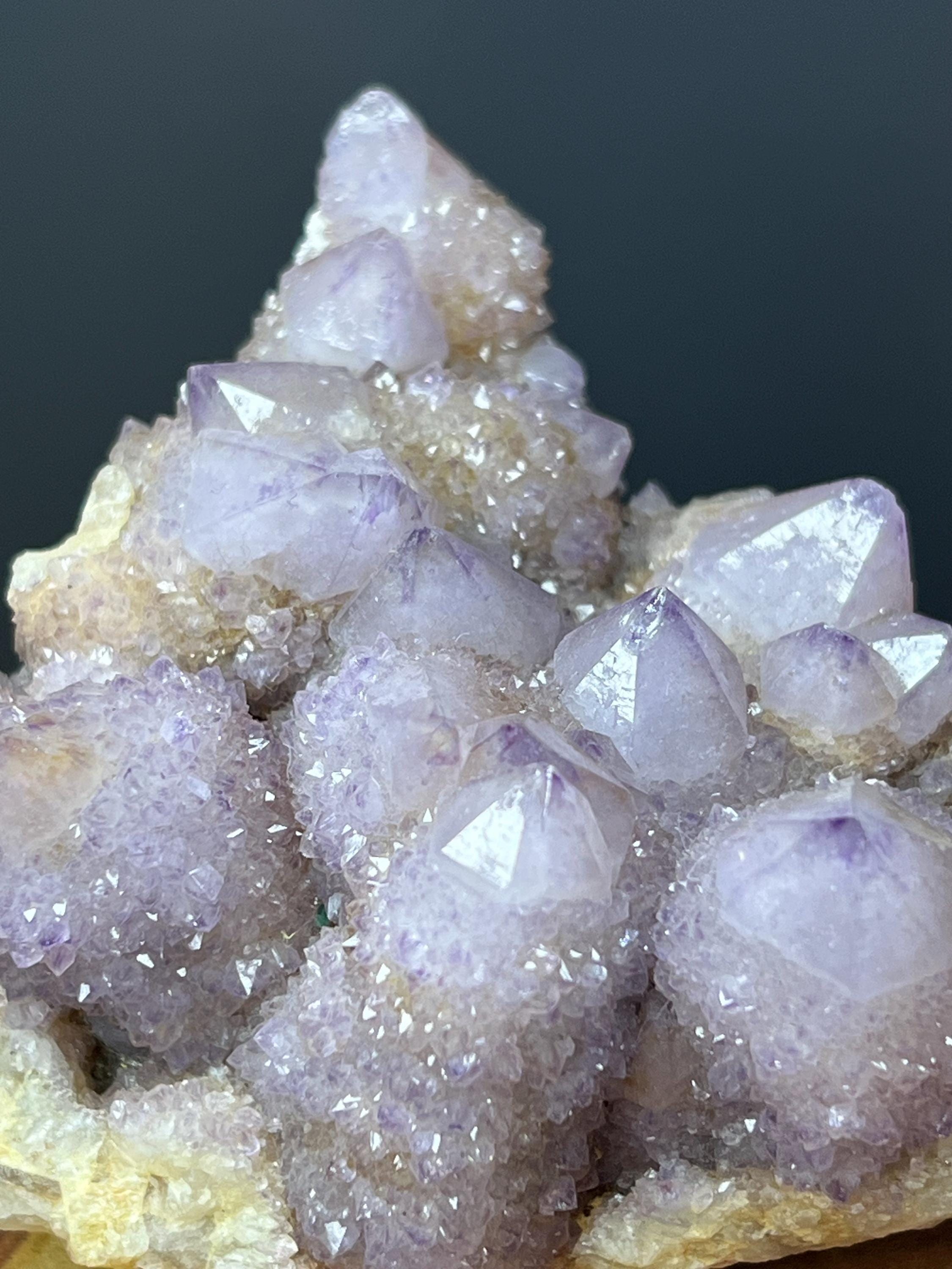 Cactus Amethyst Spirit Quartz, South African Mineral Specimen - Crystal Gemstone AE 