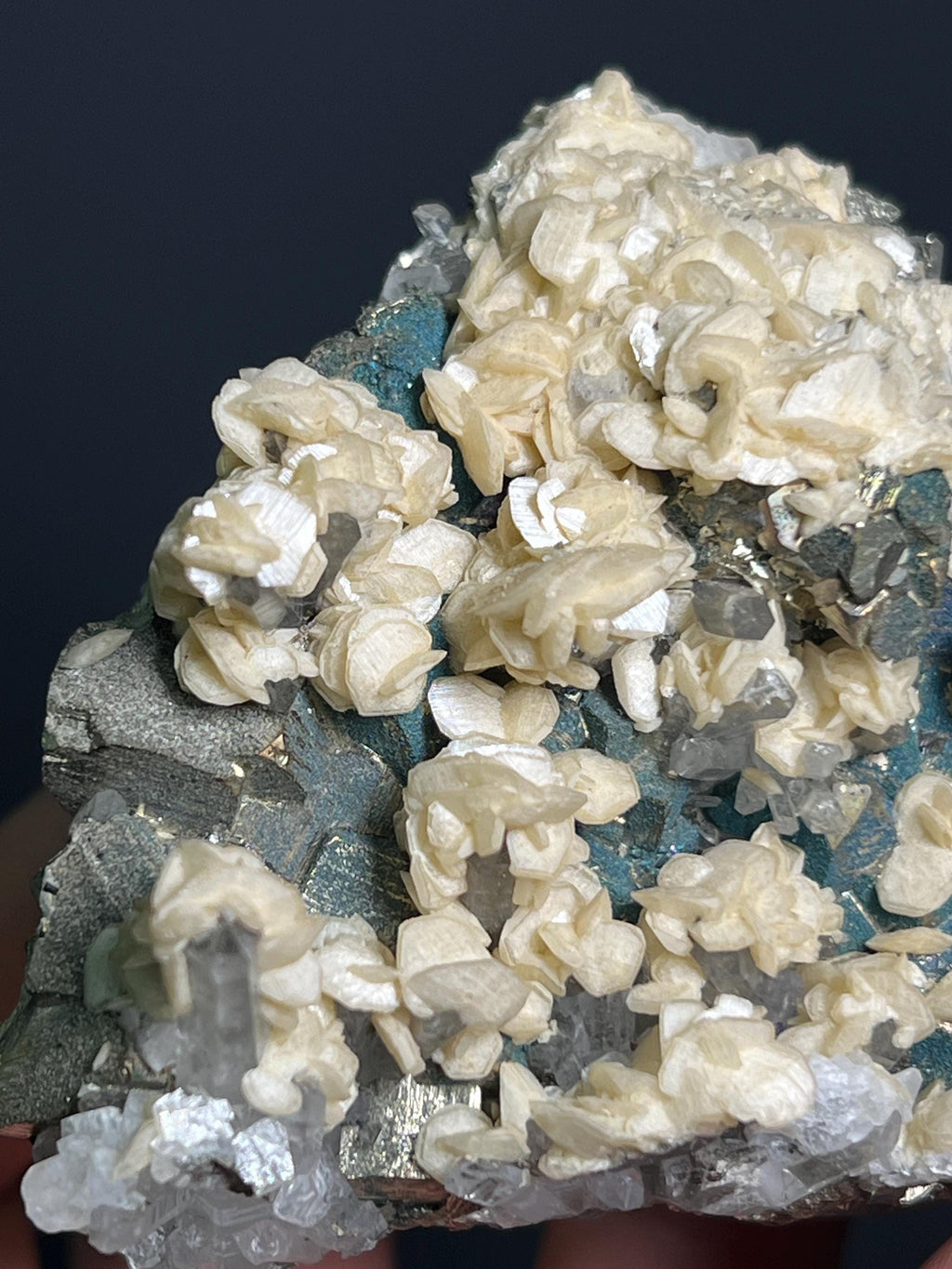 Calcite And Quartz With Chalcopyrite - Crystal Gemstone AE 