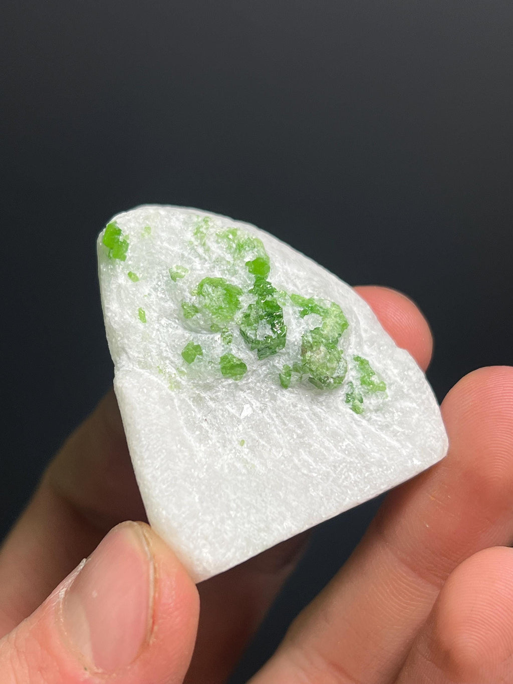 Pargasite On Marble Specimen, 60gram - Crystal Gemstone AE 