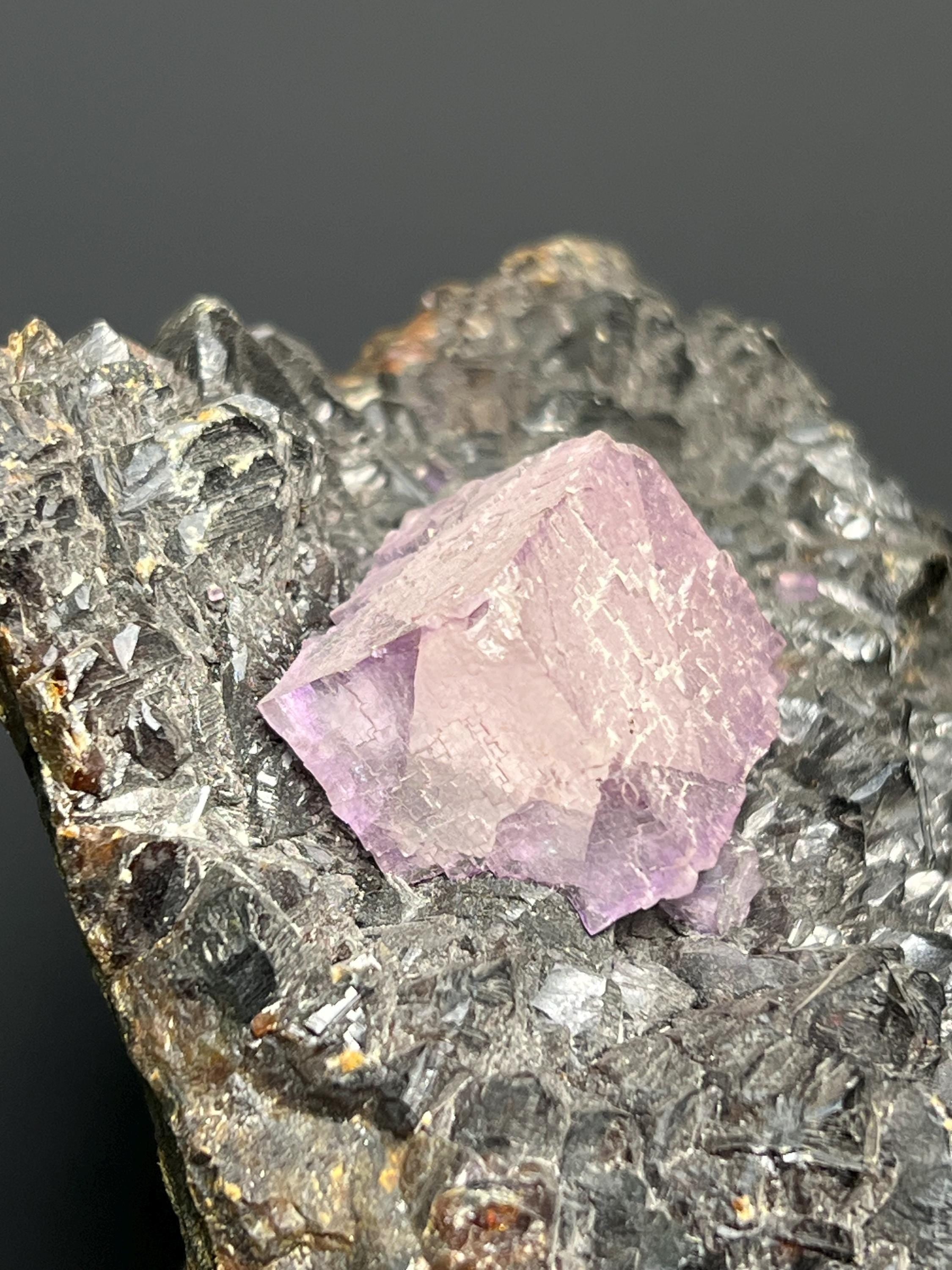 Sphalerite With Cubic Fluorite - USA - Crystal Gemstone AE 