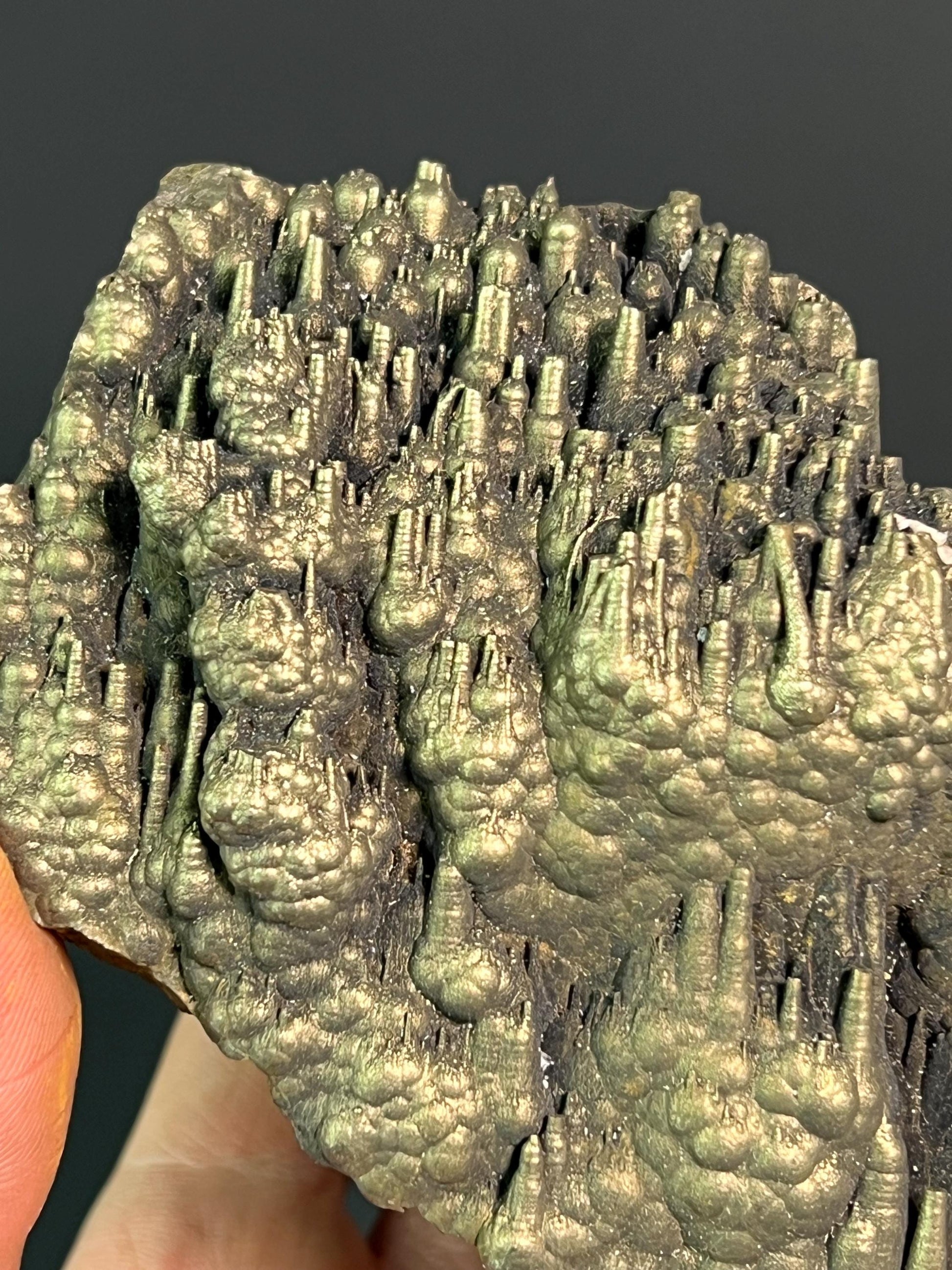 "Museum Grade" Golden Color Stalactite Goethite - Crystal Gemstone AE 