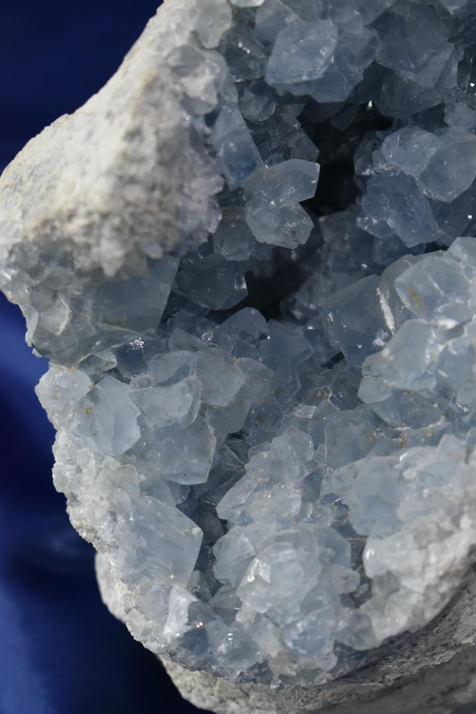 Blue Celestine Crystal - Crystal Gemstone AE 