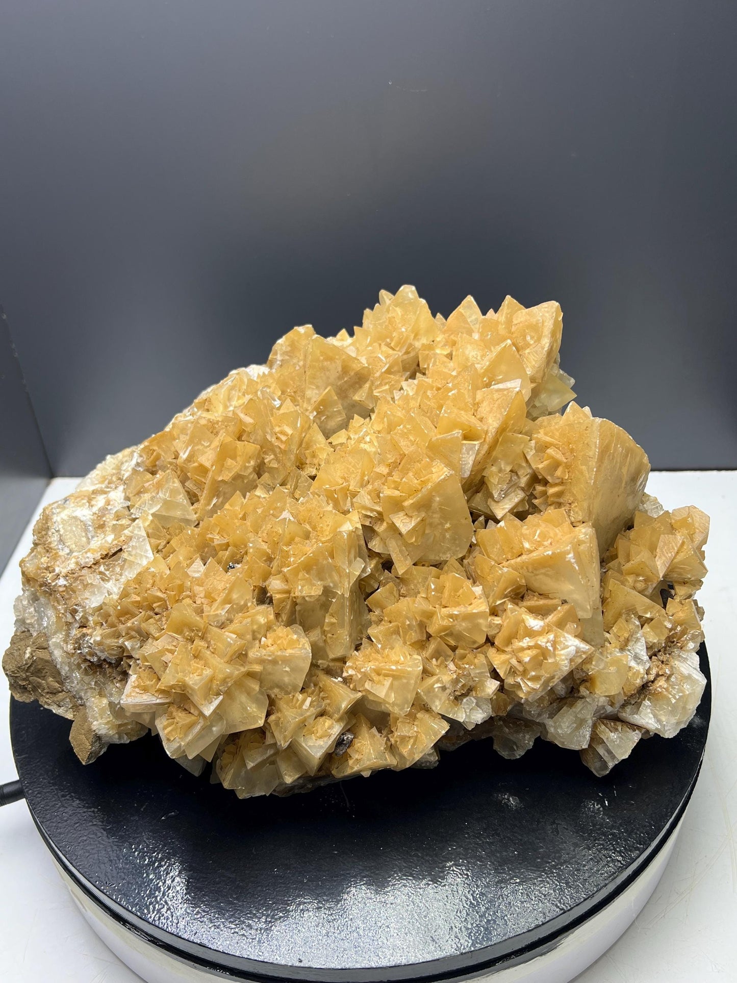 Large Size Special Orange Crystal Calcite Specimen