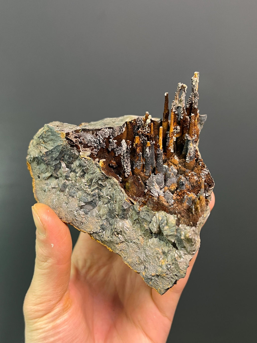 Museum Grade Specularite And Limonite On Stalactite Goethite - Crystal Gemstone AE 