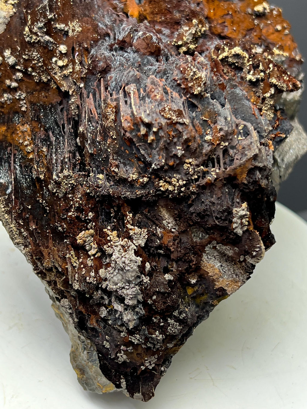Museum Grade! Limonite And Specularite With Velvet Function Stalactites Goethite - Crystal Gemstone AE 