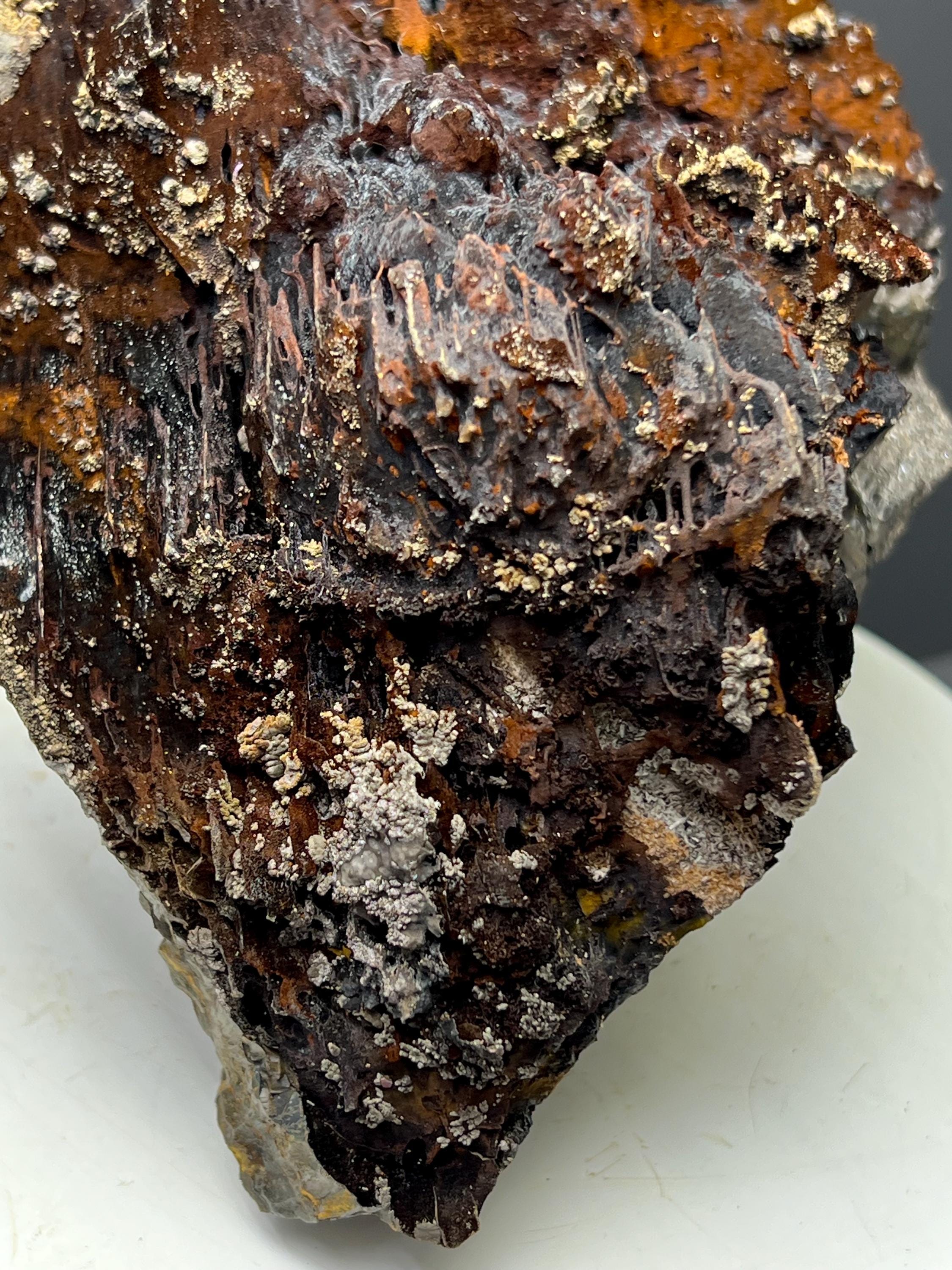 Museum Grade! Limonite And Specularite With Velvet Function Stalactites Goethite - Crystal Gemstone AE 