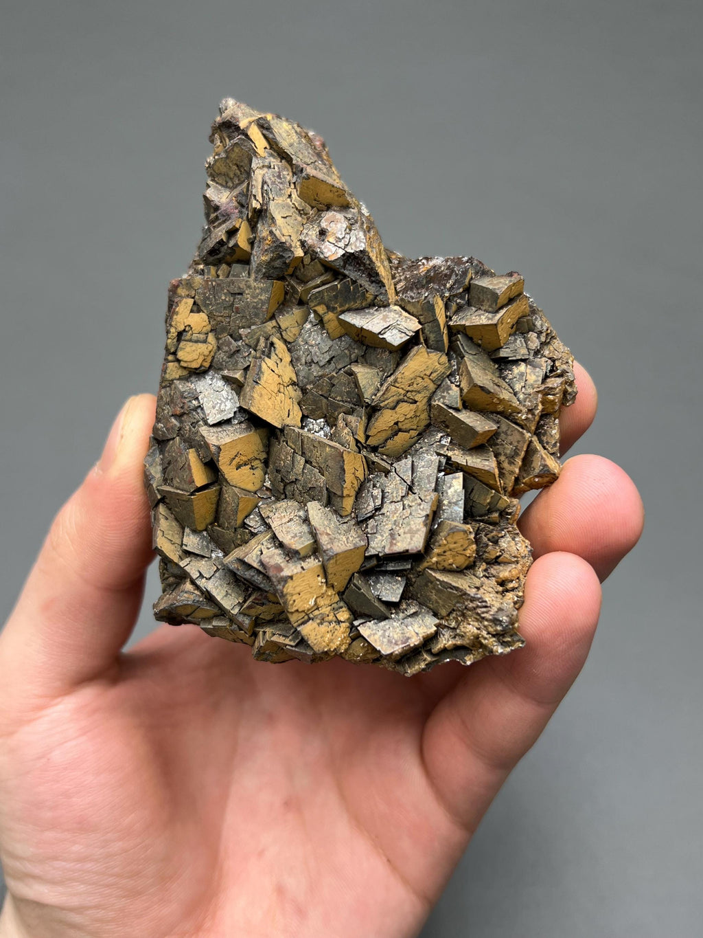 Very Special and showy limonite on iron Siderite, From Turkey - Crystal Gemstone AE 