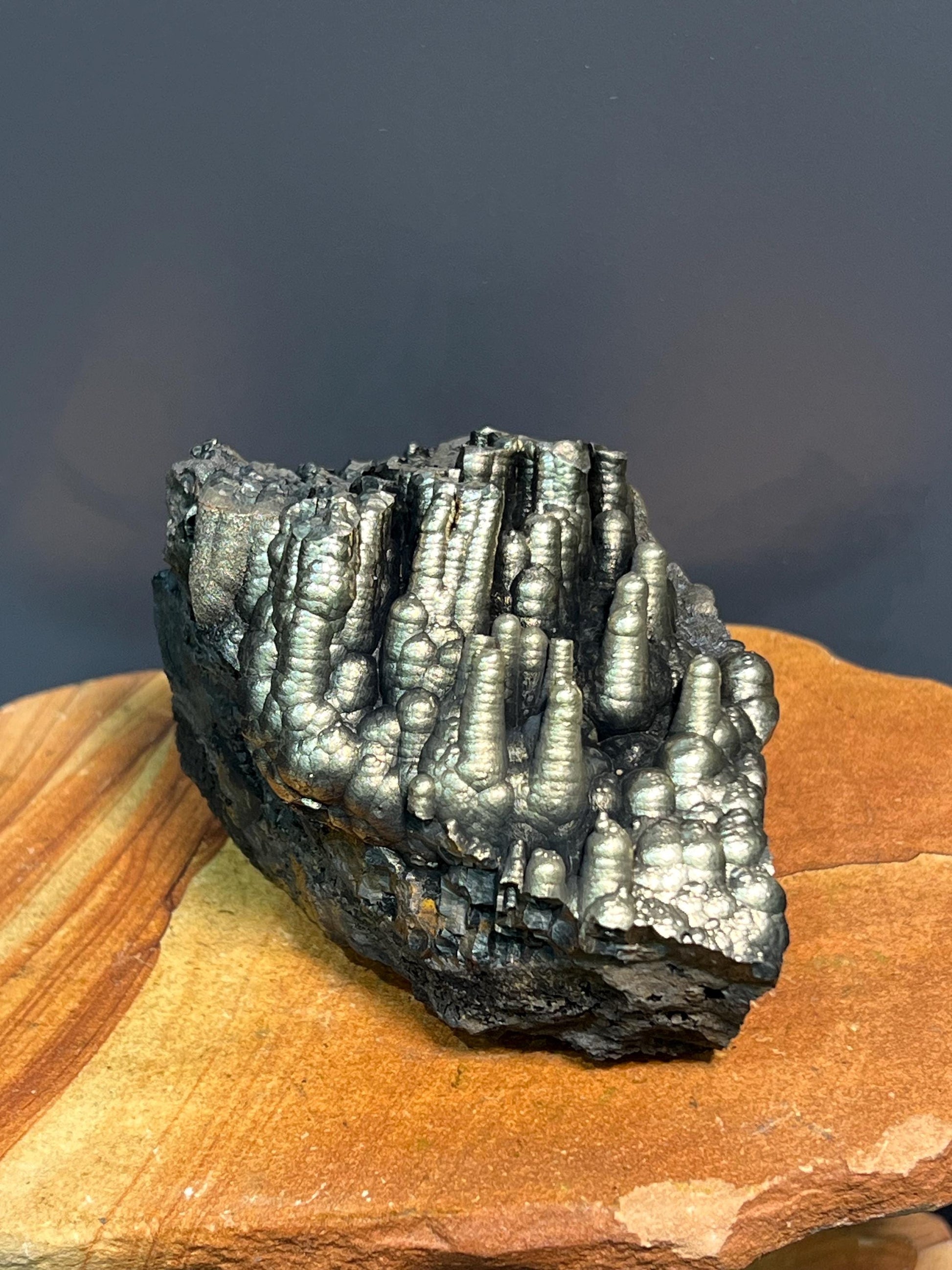 Museum Quality Very Showy Golden Color Stalactite Goethite, For Special Collection Piece - Crystal Gemstone AE 