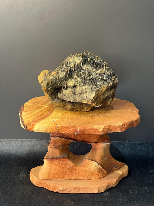 Museum Grade, Very Special Golden Color Stalactite Goethite Specimen - Crystal Gemstone AE 