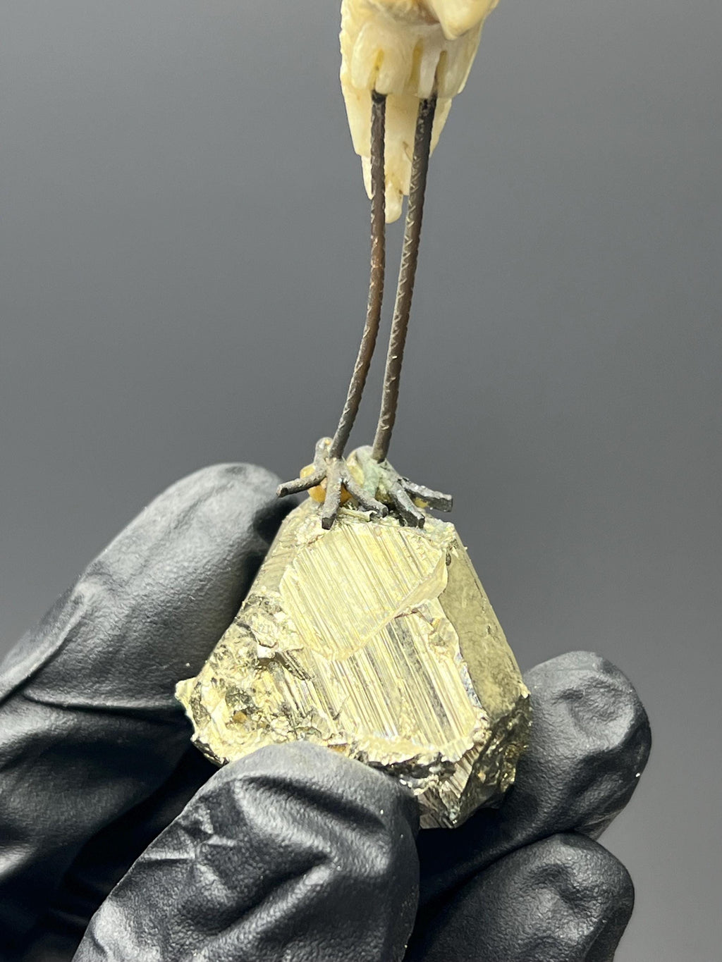Pyrite Stone With Natural Stone Bird - Crystal Gemstone AE 