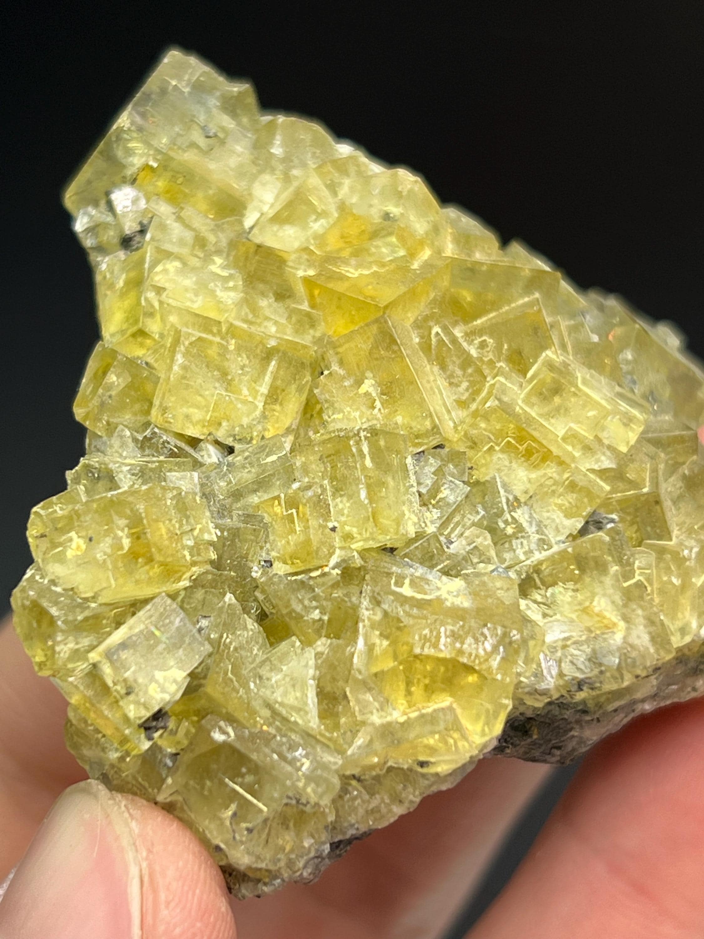 Rare Yellow Okorsu Fluorite Specimen - Crystal Gemstone AE 