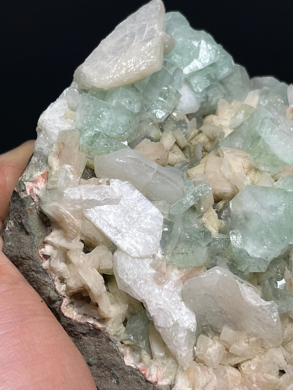 Apophyllite With Heuldanite Specimen, 1kg - Crystal Gemstone AE 