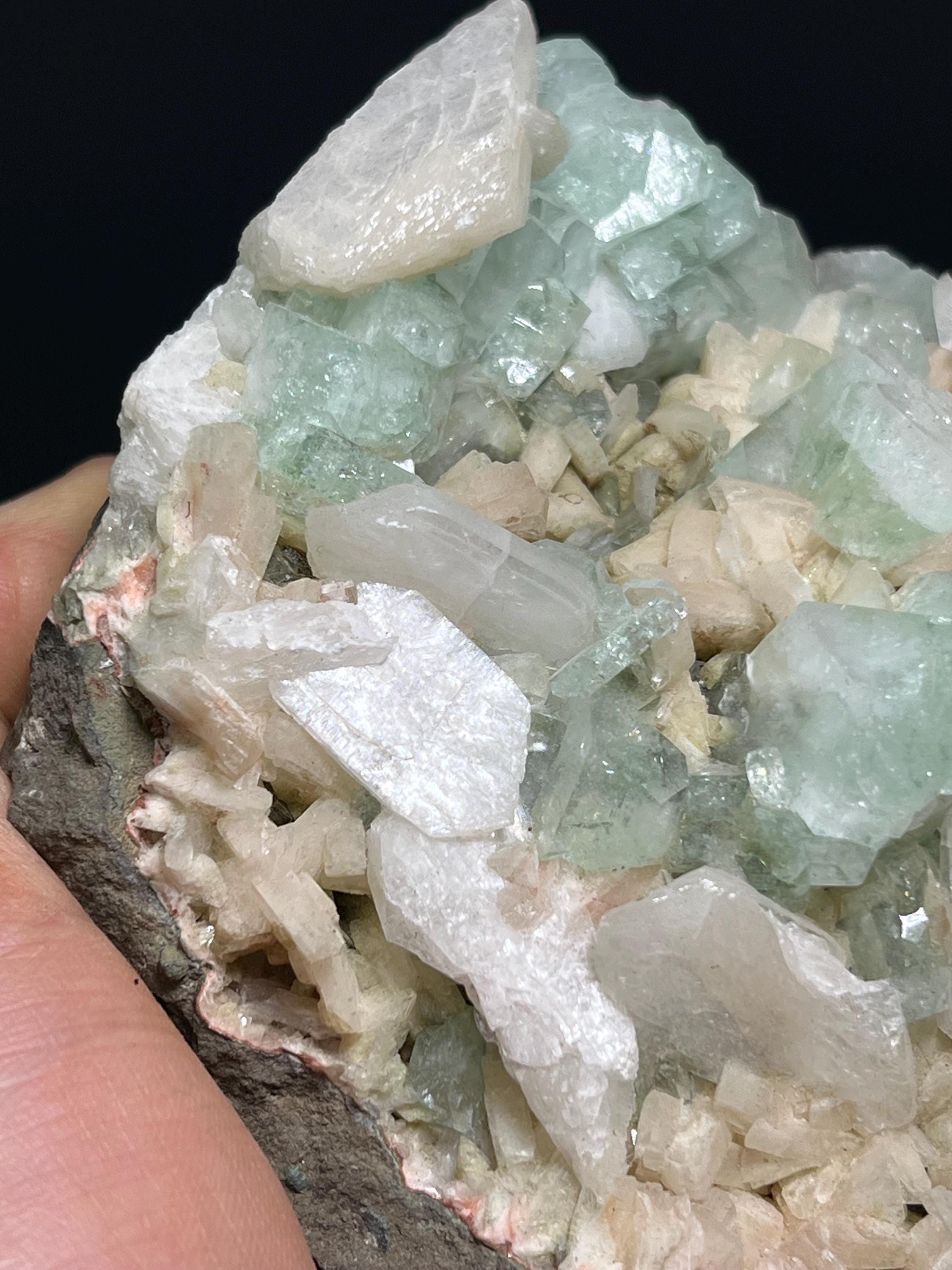 Apophyllite With Heuldanite Specimen, 1kg - Crystal Gemstone AE 