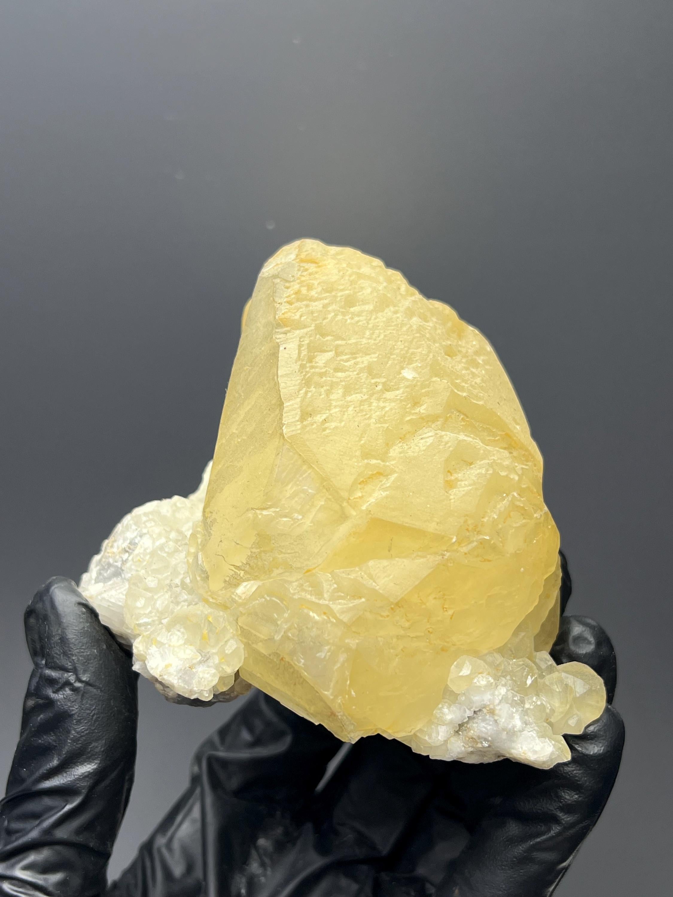 Very Very Special Golden Yellow Crystal Calcite Specimen - Crystal Gemstone AE 